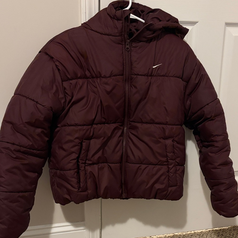 Nike maroon puffer jacket